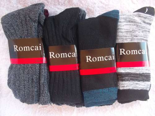 12 Pairs - Thick Knit Warm Blue Thermal Socks
