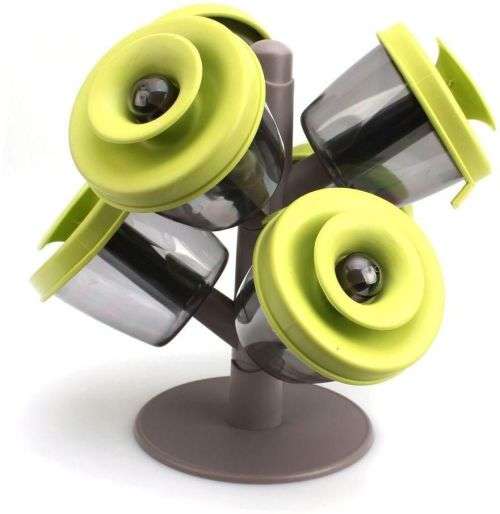 Tree Shaped Pop-up Spice Rack with 6 Spice Containers