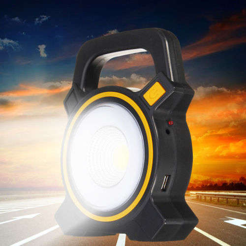 USB Rechargeable COB Work Lights with With Solar Panel