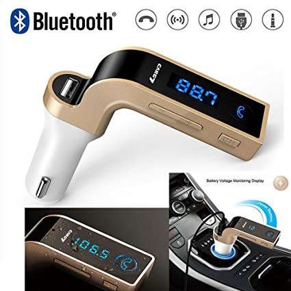 Wireless Bluetooth FM Transmitter with 2-Port USB Charging