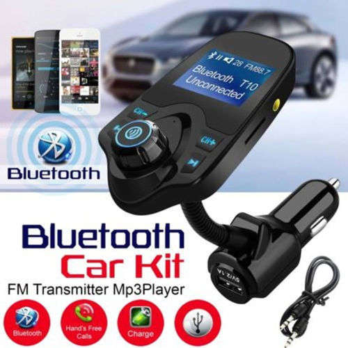 T10 Bluetooth Wireless Car KIT  With USB and Charging Ports
