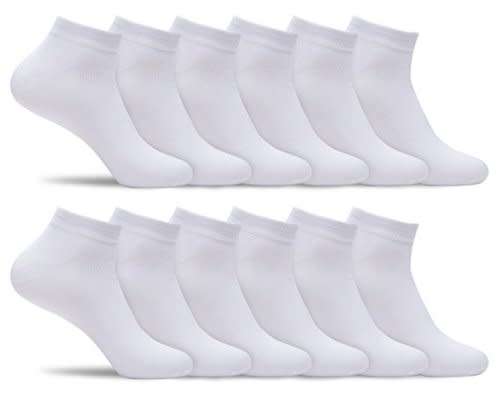 12 Pairs - Womans Ankle Socks