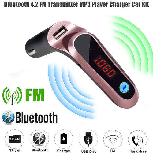 CARS Bluetooth Car Charger, FM Transmitter with Digital Display