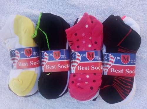 12 Pair Bright Multi Colour Socks