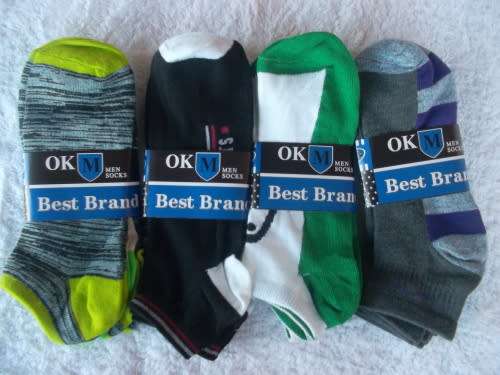12 Pair Bright Multi Colour Socks
