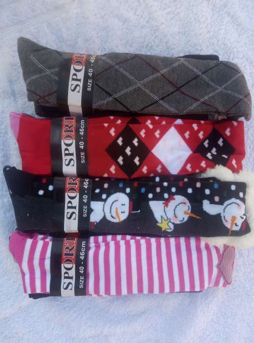 12 Pair Bright Multi Colour Knee High Socks