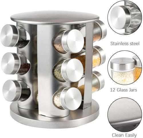 Stainless Steel Rotating Spice Rack