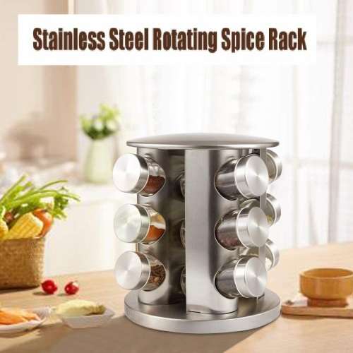 Stainless Steel Rotating Spice Rack