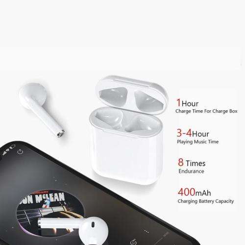 i12 TWS High QualityWireless Earphone Bluetooth 5.0 Touch Earbuds Headset With Charger Box  White