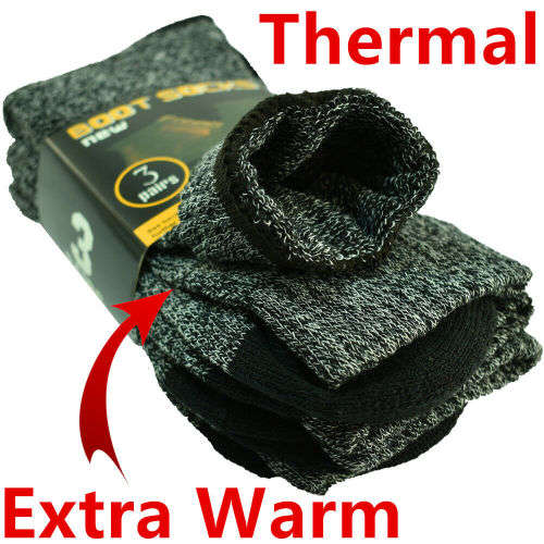 Ultimate 12 Pairs Thermal Socks, Thick Warm Work Boot Socks Size 6-11