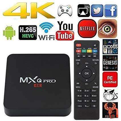 MXQ Pro 4K Ultra HD android TV Box Wireless Wifi Quad Core Android 7.1.2