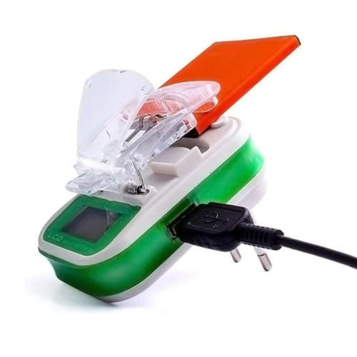 Universal LCD Mobile Phone Battery Charger with USB-Port