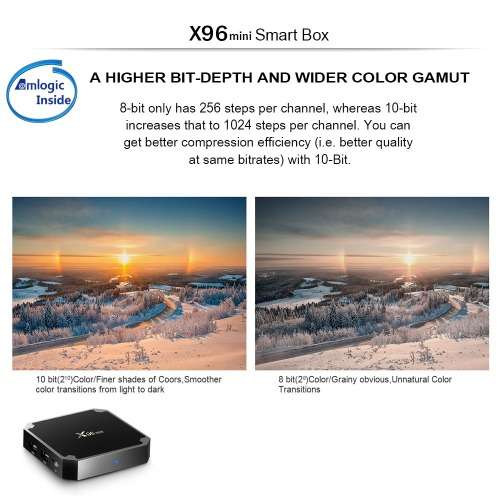 X96 Android 8.1 Smart TV Box 2GB+16GB Quad Core WIFI H.265 4K Media Player + Wireless Mouse