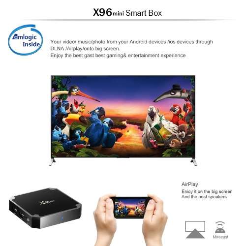 X96 Android 8.1 Smart TV Box 2GB+16GB Quad Core WIFI H.265 4K Media Player + Wireless Mouse