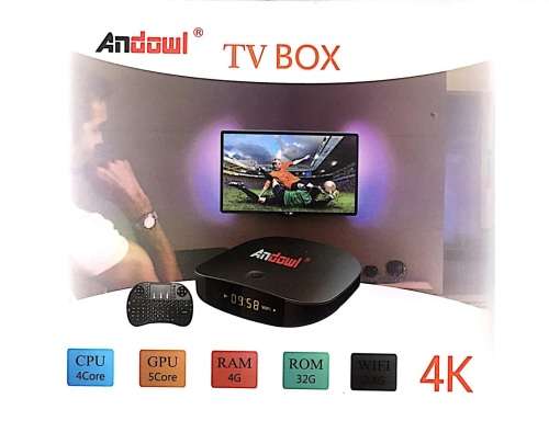Smart tv box Android 4 GB ram 32GB rom wifi andowl IPTV 4K HD HDMI cable resolution 1920x1080 pixel