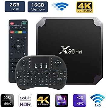 X96 Android 8.1 Smart TV Box 2GB+16GB Quad Core WIFI H.265 4K Media Player + Wireless Mouse