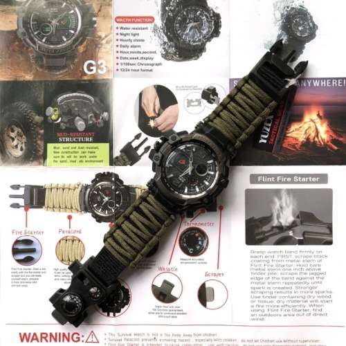 YUZEX G3 Unisex Multifunctional Waterproof Survival Watch