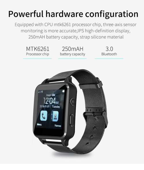 X8 Portable Bluetooth Smart Watch_Sim Card Slot _Black Only