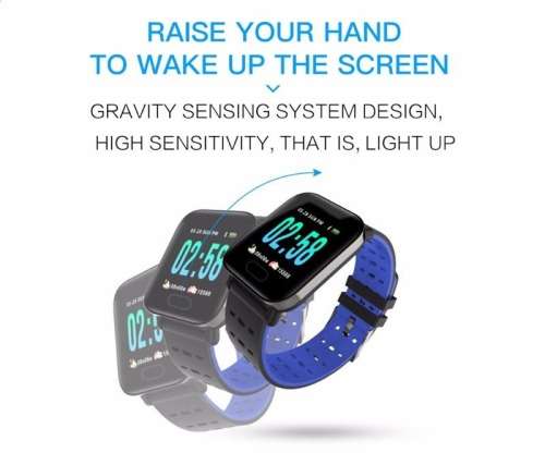 A6 Smart Watch Heart Rate Monitor Blood Pressure Tracker For IOS And Android
