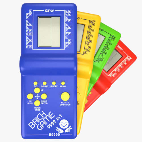 Vintage Brick Game Tetris Handheld Pocket Toy 9999-in 1