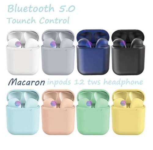 Inpods 12 Bluetooth Wireless Stereo Earphone V5.0 with Airpods Pop-up Window for IOS & Android