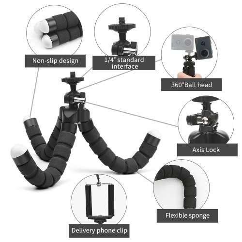 Flexible Cell Phone And Camera Tripod