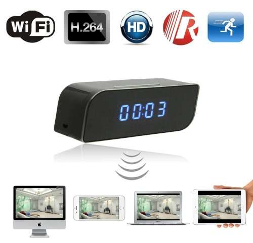Alarm Clock with Hidden 1080P Camera And Wifi Connect. Security Motion Detection
