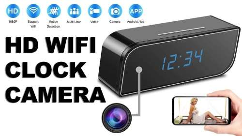 Alarm Clock with Hidden 1080P Camera And Wifi Connect. Security Motion Detection