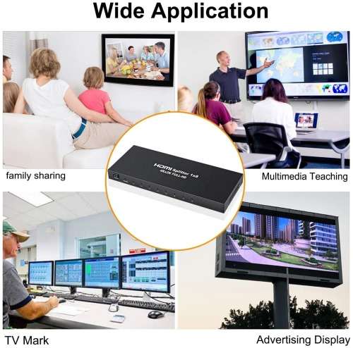 4K HDMI Splitter 1 in 8 Out HDMI Splitter Support Full HD 4K Video