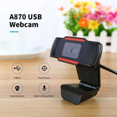 USB 2.0 Computer Camera Live Webcam HD 720P with Microphone