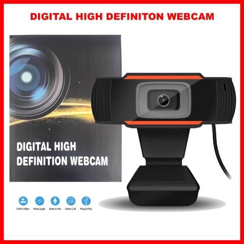 USB 2.0 Computer Camera Live Webcam HD 720P with Microphone