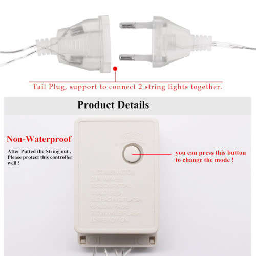 100 LED White Christmas/Party Lights - 10m Long