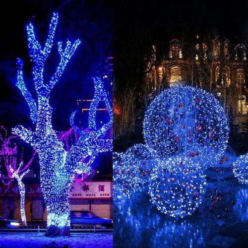 100 LED Blue Christmas/Party Lights - 10m Long