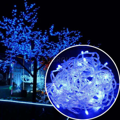 100 LED Blue Christmas/Party Lights - 10m Long