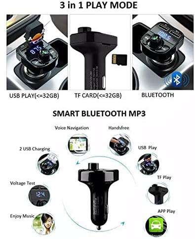 Car FM Transmitter Dual USB Charger Transmitter Hands-free Bluetooth Car Kit Aux Modulator Car Audio