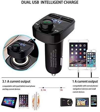 Car FM Transmitter Dual USB Charger Transmitter Hands-free Bluetooth Car Kit Aux Modulator Car Audio