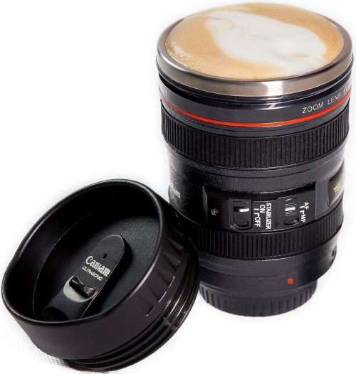 Camera Lens Coffee MugPhotographer Gift, Ideal for Travel