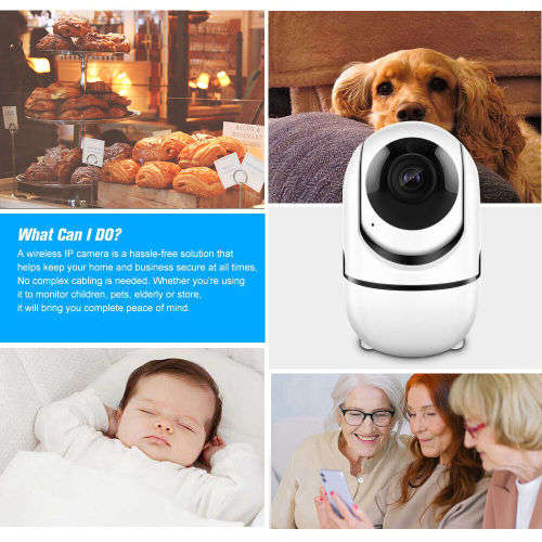 1080P Wireless WiFi Indoor Surveillance Camera with Night Vision Motion Detection