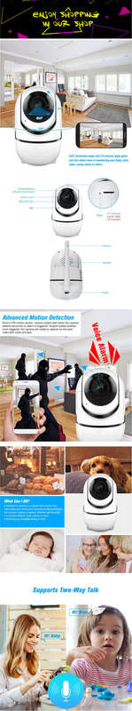 1080P Wireless WiFi Indoor Surveillance Camera with Night Vision Motion Detection