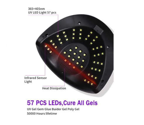 Nail Polish Dryer 150W UV LED Nail Dryer Light 57 LED