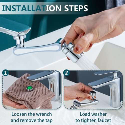 Household Sink Universal Faucet 1080° Anti Splash Spout Bathroom Washing Face