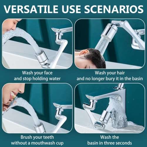 Household Sink Universal Faucet 1080° Anti Splash Spout Bathroom Washing Face