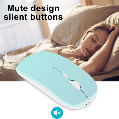 Wireless Bluetooth Mouse, 1600 DPI Optical Tracking, 3 Buttons, Bluetooth 5.2, Silent Mini Mouse