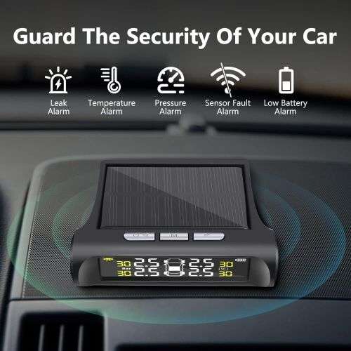 Tire Pressure Monitoring System External Solar 4Sensor RNM-TPMS-100-LBD