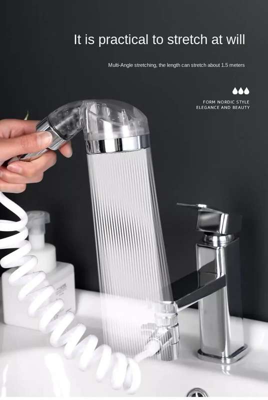 Faucet extension shower set, external shampooer, basin faucet, handheld rain shower.