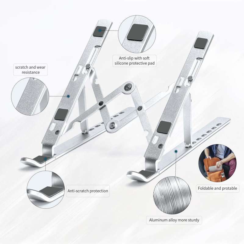 Aluminum Laptop Stand, Portable Adjustable Computer Stand