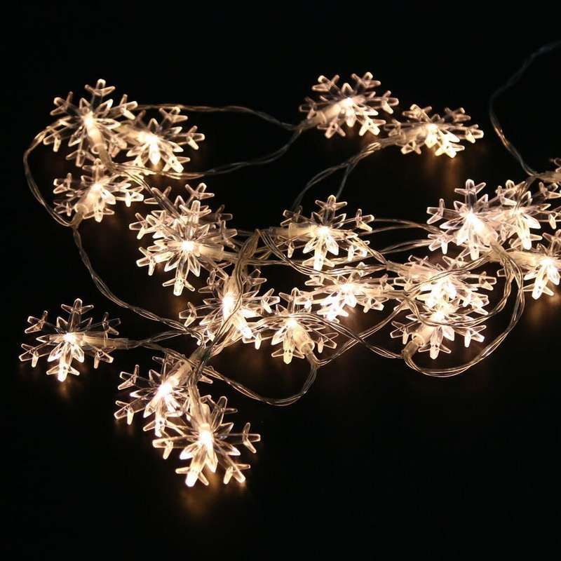 5M Snowflake Light String Extension Warm White