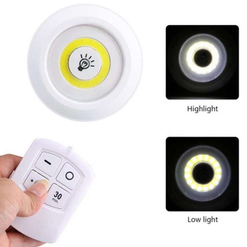 3pcs COB auxiliary lights with remote control, can control the intensity of light