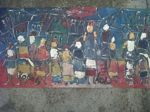 ELI KOBELI TEXTURED OIL ON BOARD