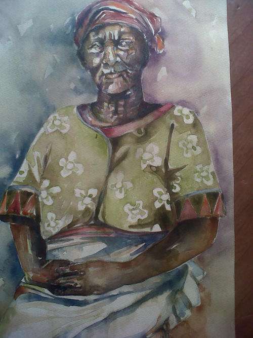 DURANT SIHLALI WATERCOLOUR ON PAPER